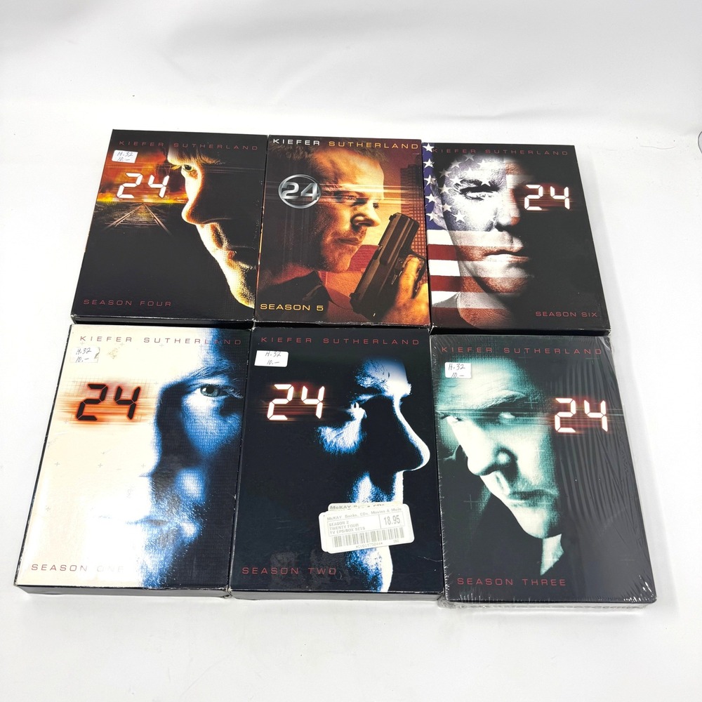 24 Seasons 1-6 DVD Box Set Kiefer Sutherland Jack Bauer Action Thriller Series